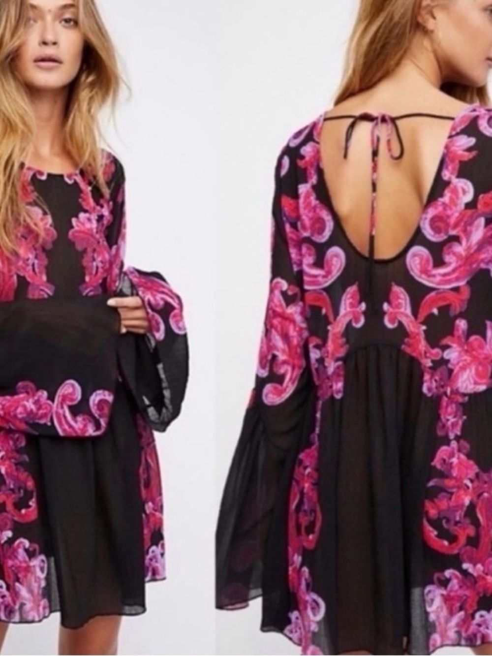 Free People Dress Mini Boho Floral